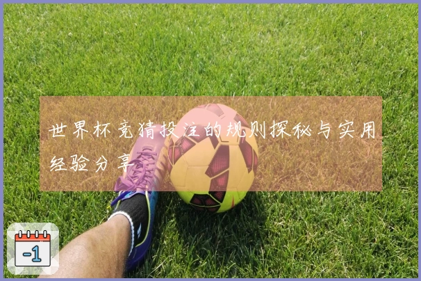 世界杯竞猜投注的规则探秘与实用经验分享